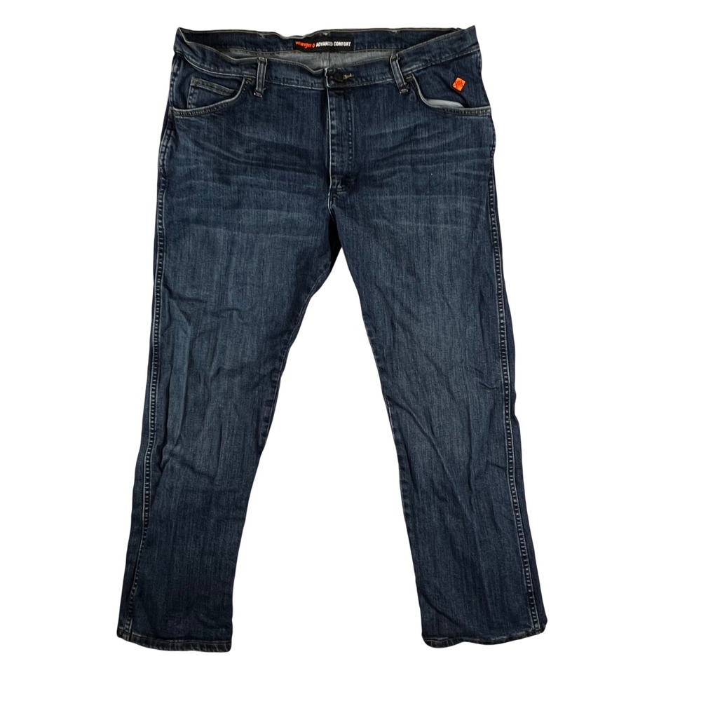 Wrangler FR Advanced Comfort Jeans Mens 40x32 Dark Wash CAT2 NFPA2112 Workwear